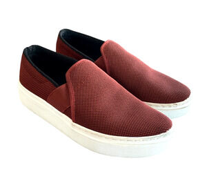 EILEEN FISHER Women's Size 6.5 Serrano Red Comfort Slip-On Platform Pep Sneakers